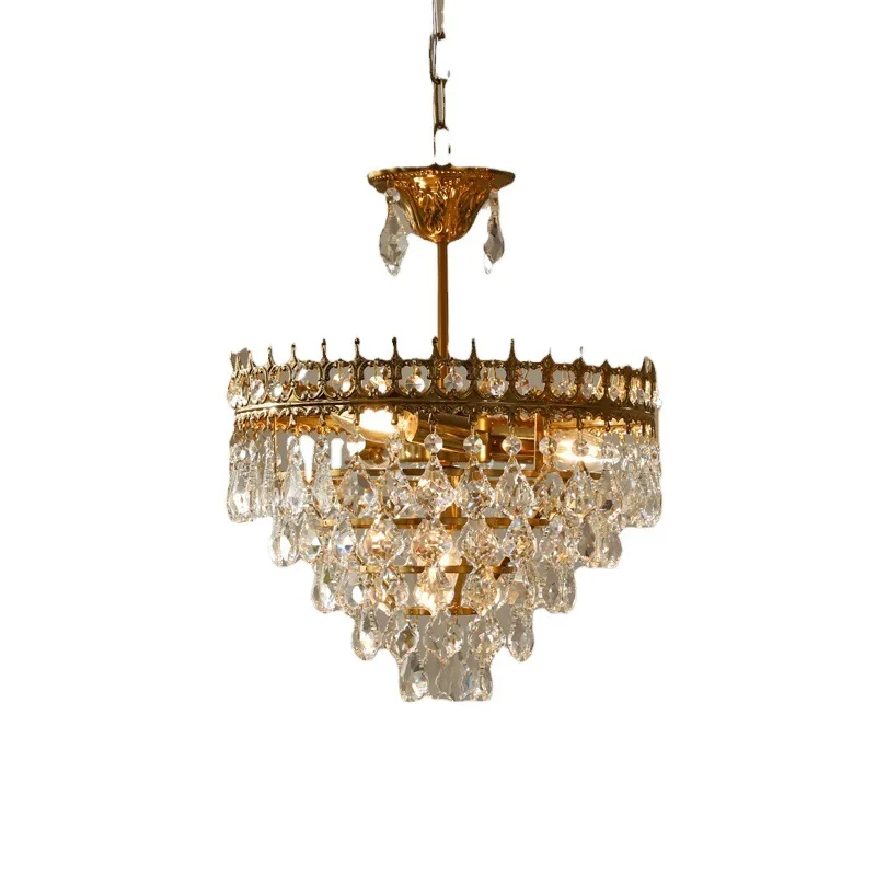 

Light luxury, French, wedding, decoration, vintage, crystal, chandelier, bedroom