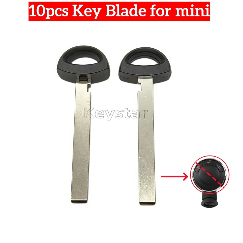 

10 шт. Заготовки смарт-ключей HU100R для Mini Cooper 2015-2025 F55 F56 F57, аварийный ключ-заготовка, брелок FEM BDC