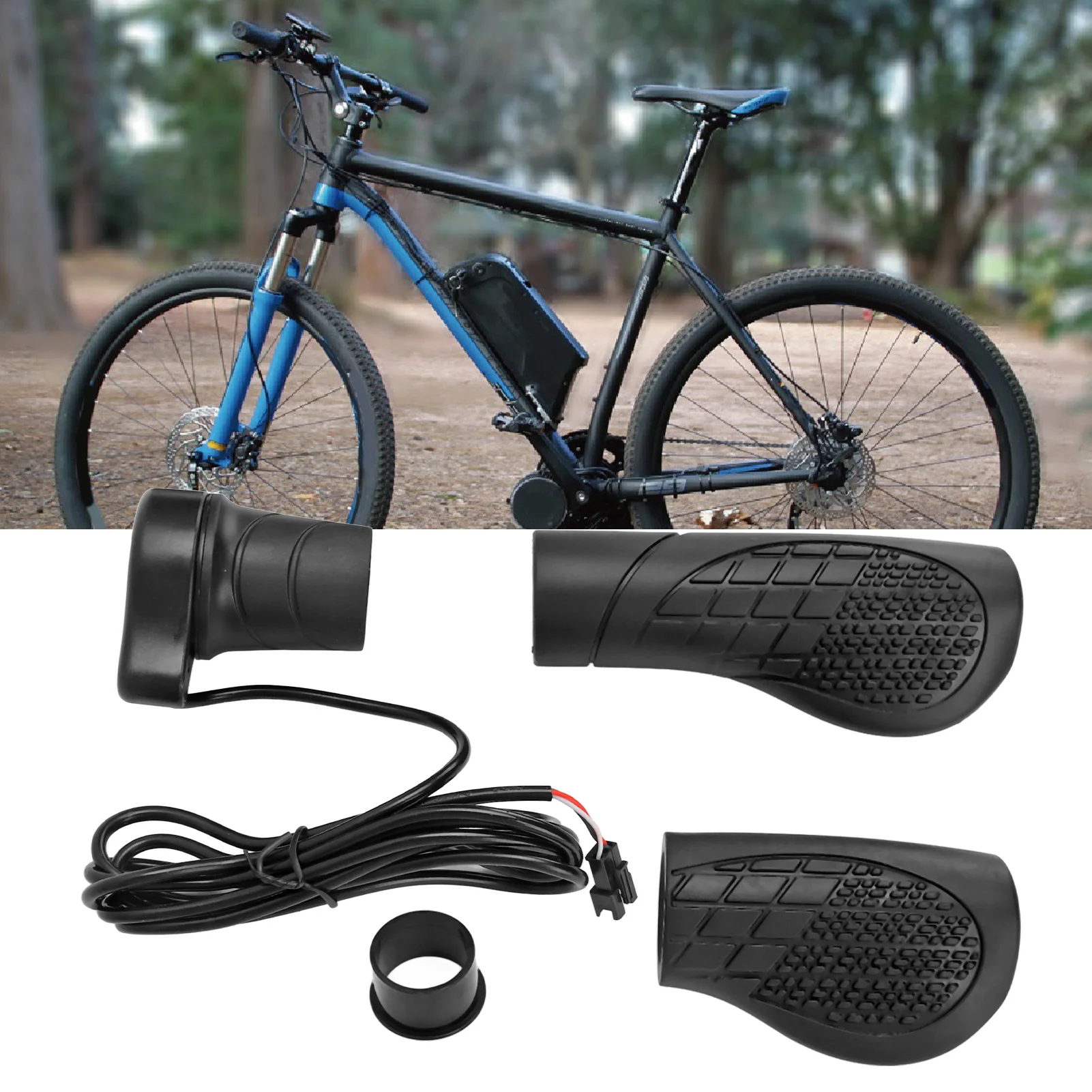 

76X SM Plug Left Hand Electric Bike Speed Governor Handlebar Easy Installation Scooter Twist Throttle Grip for Modification