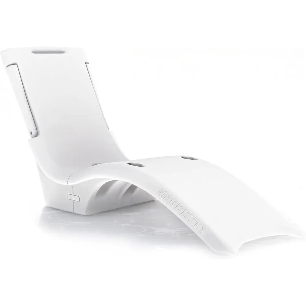 

Lounge Chairs for Pool with Armrests, Ledge Lounger for Pools Up to 9-Inches Deep, Fade-Resistant, White