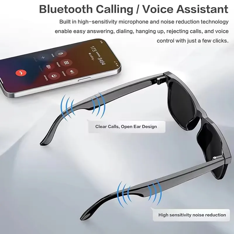 New4K Ultra HD AI Glasses Men Chat IP65 Waterproof Voice Assistant AI Transmission 800W Camera Bluetooth Call Smart Glasses 2025