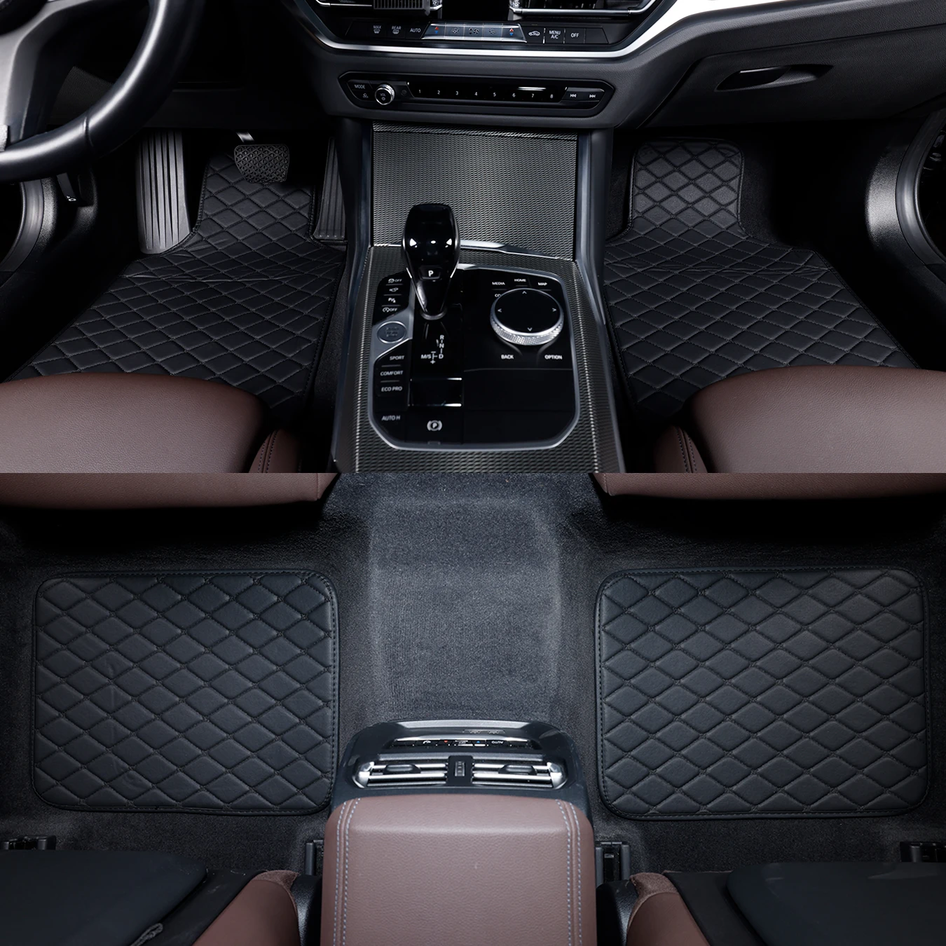 

4 pcs Waterproof Leather Car Floor Mats Universal Auto Foot Pad Protector Automobile Interior Carpet Accessories Interior