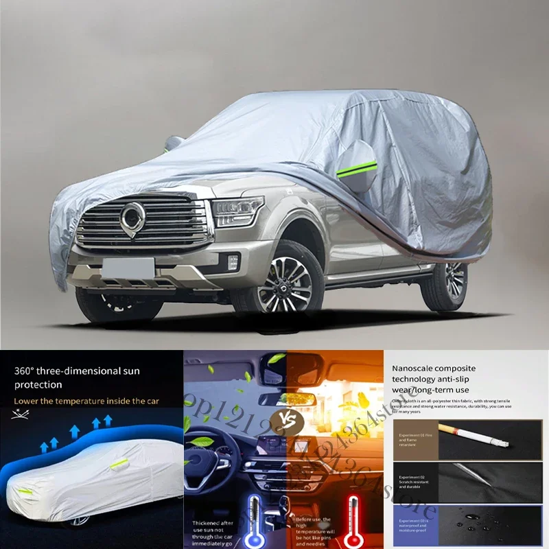 

For GWM POER Sahar UTE Auto Anti snow Anti dust Anti-uv Anti peeling paint And Anti Rainwater 210t car cover Car cover