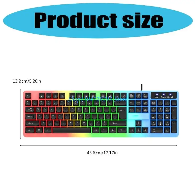 Teclado jogo com Y2GD para jogadores PC LED LEDLET BACKBOARD MECÂNICO 104 TENAS