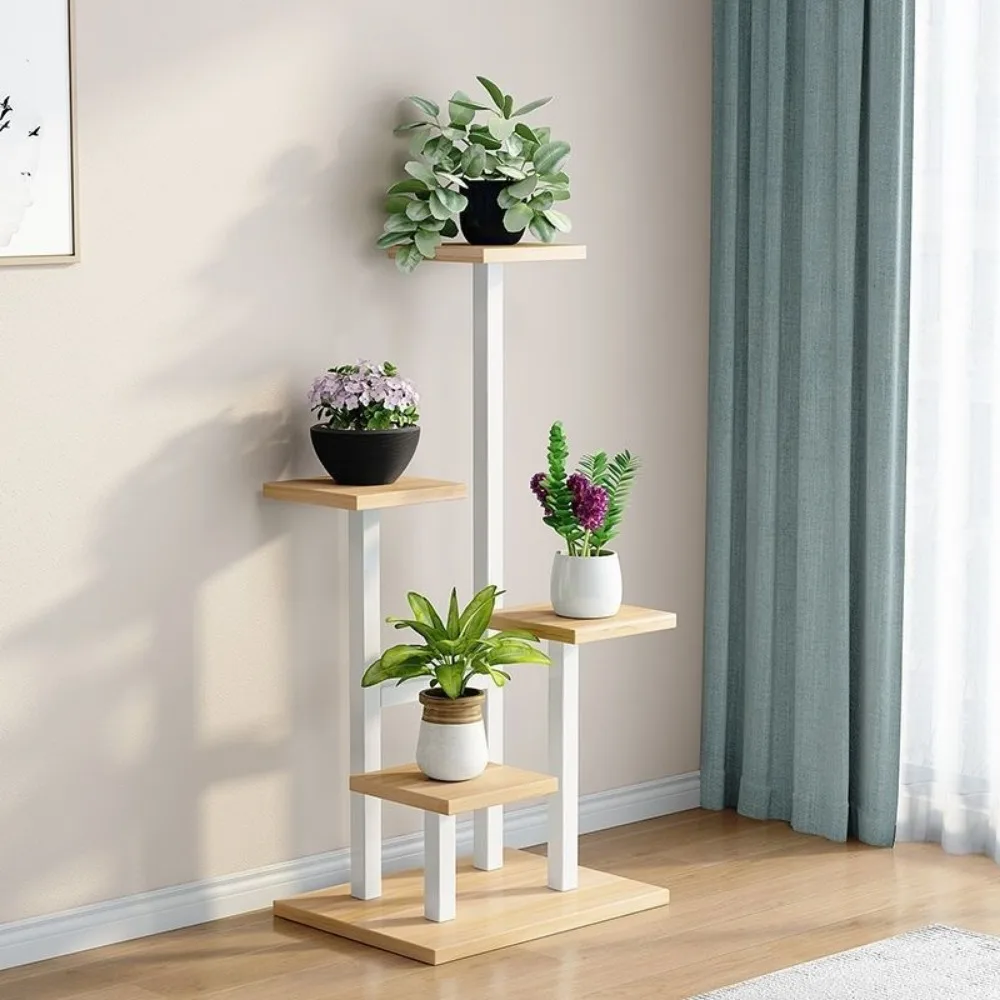 Green Plant Placement Shelves Floor Standing Indoor Household Balcony Plant Rack Multi Layer Iron Flower Pot Placement Shelf