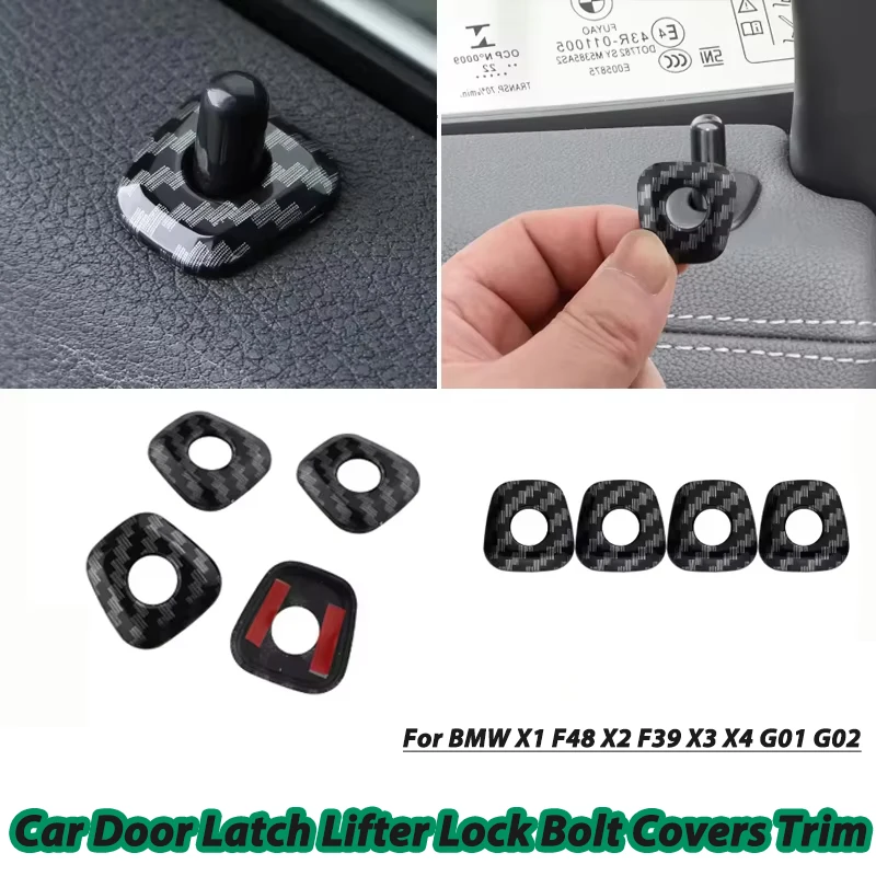 For BMW X1 F48 X2 F39 X3 X4 G01 G02 Car Door Latch Lifter Pin Sequins Door Lock Bolt Panel Covers Trim Accessories