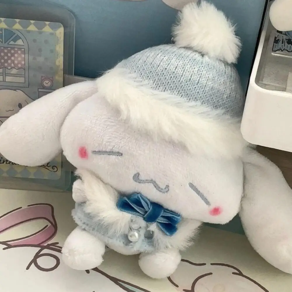 

Sanrio Winter Day Cinnamoroll Soft Plush Filling Doll Handbag Hanging Ornaments Keychain Desktop Decoration Friend Holiday Gift