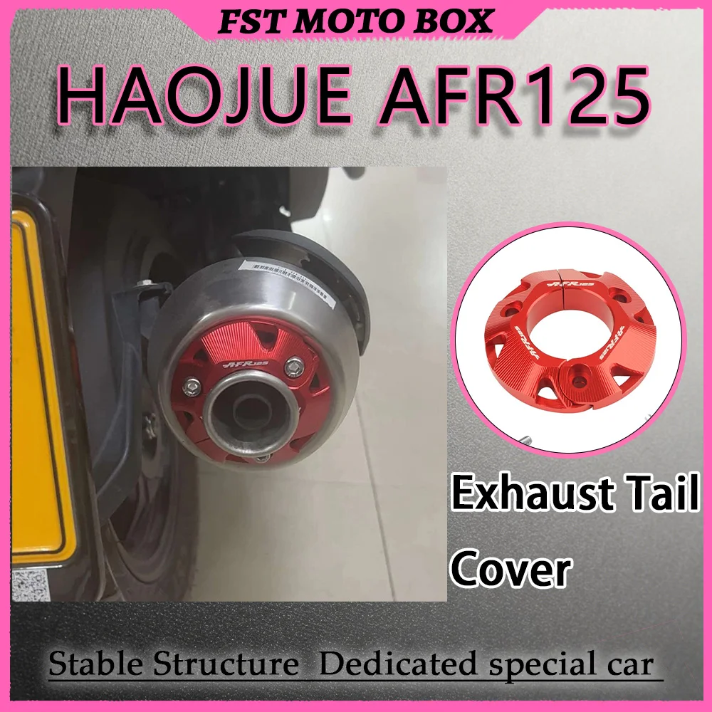 FOR HAOJUE AFR125 Aluminum Exhaust Tail Cover Modified Exhaust Outlet Decorative Shield Dustproof & Rustproof Motorcycle Part