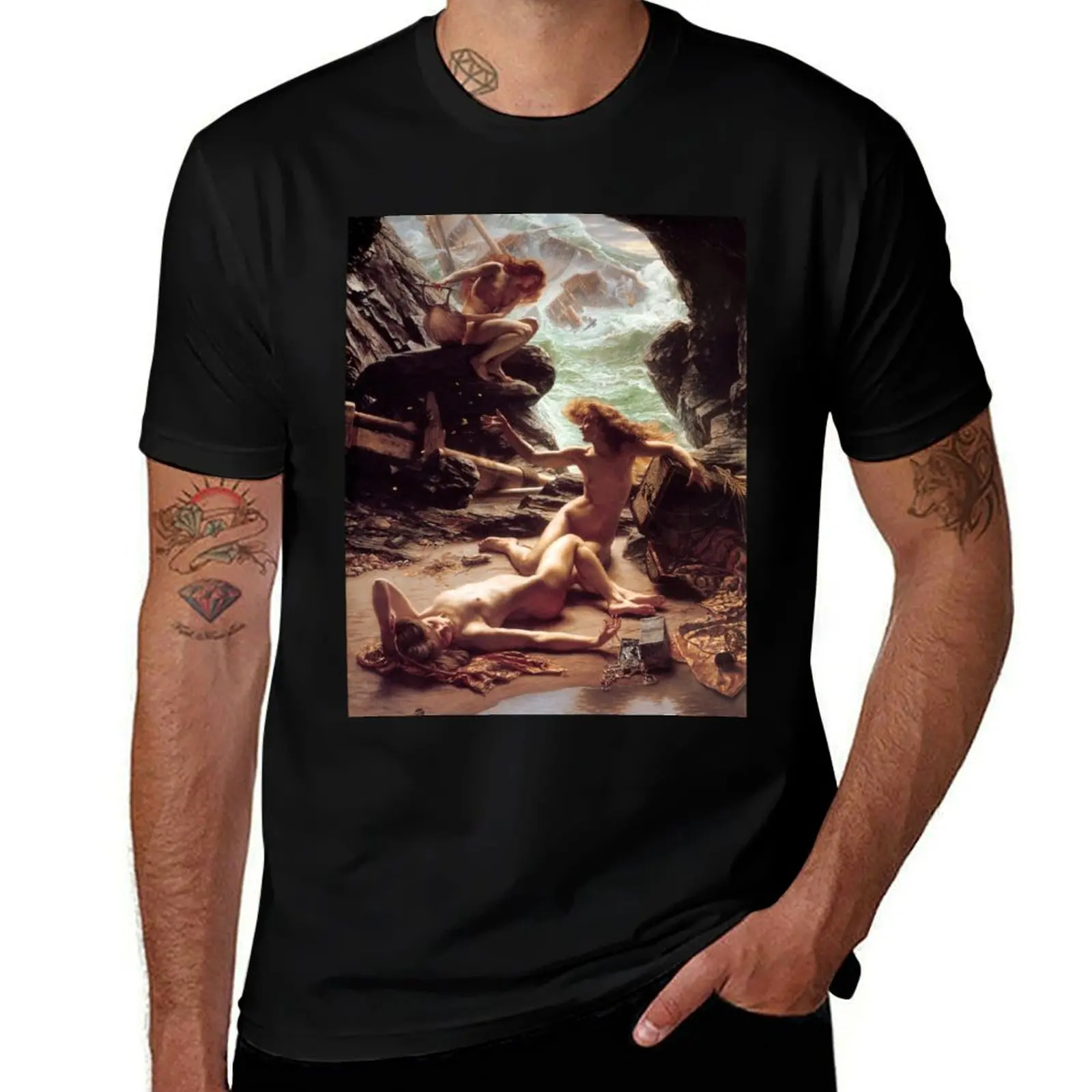 Cave of the Storm Nymphs - Sir Edward Poynter T-Shirt tops heavyweights oversizeds heavy weight t shirts for men