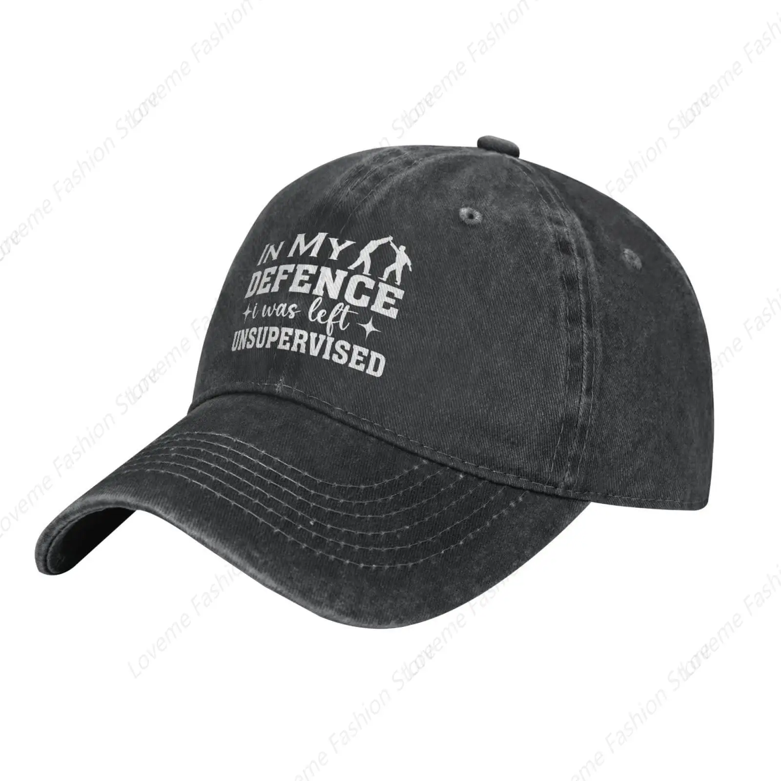 In My Defenses I Was Left Unsupervised Funny Cap Pure Cotton Baseball Cap Fashion Adult Snapback Cap Men Women Four Seasons Cap