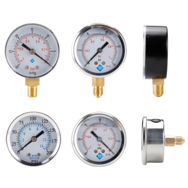 Ordinary Pressure Gauge Barometer Negative Pressure Gauge Vacuum Gauge Water Pressure Gauge Radial Axial Hydraulic Shock Resista