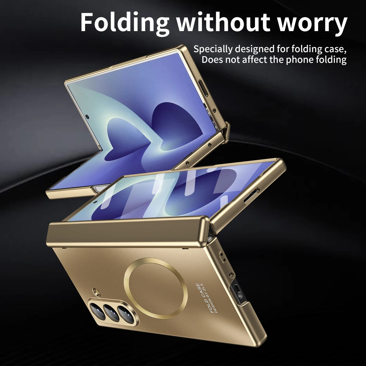 For Samsung Galaxy Z Fold 8 Ultra 8 Wide 7 Plating Magsafe Phone Case Front Protection Film PC Shell Hinge Back Cover