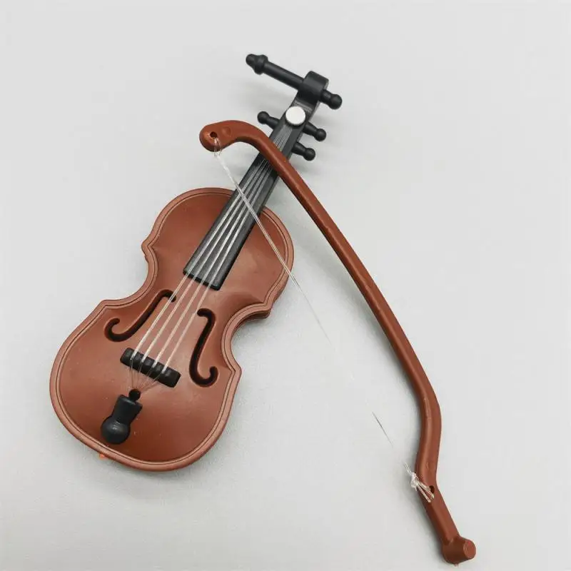 Simulation Violin Ornaments Simulation Violin Good-looking Brown Small Statue Decoration Violin Model Sleek And Comfortable