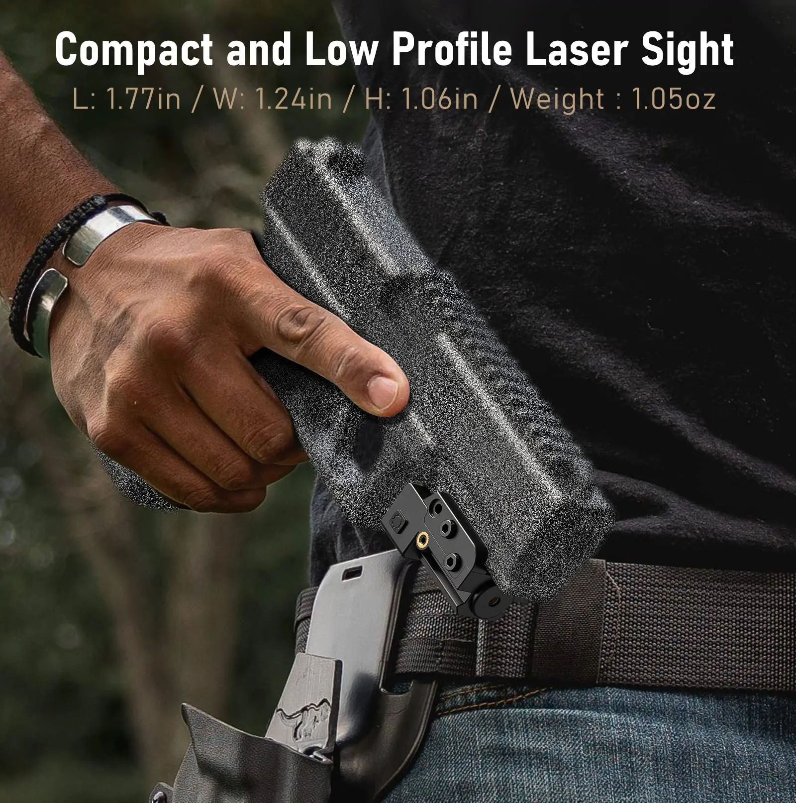 Mirino laser rosso Mirini magnetici ricaricabili per pistola Picatinny compatto a basso profilo con interruttore ON/OFF ambidestro