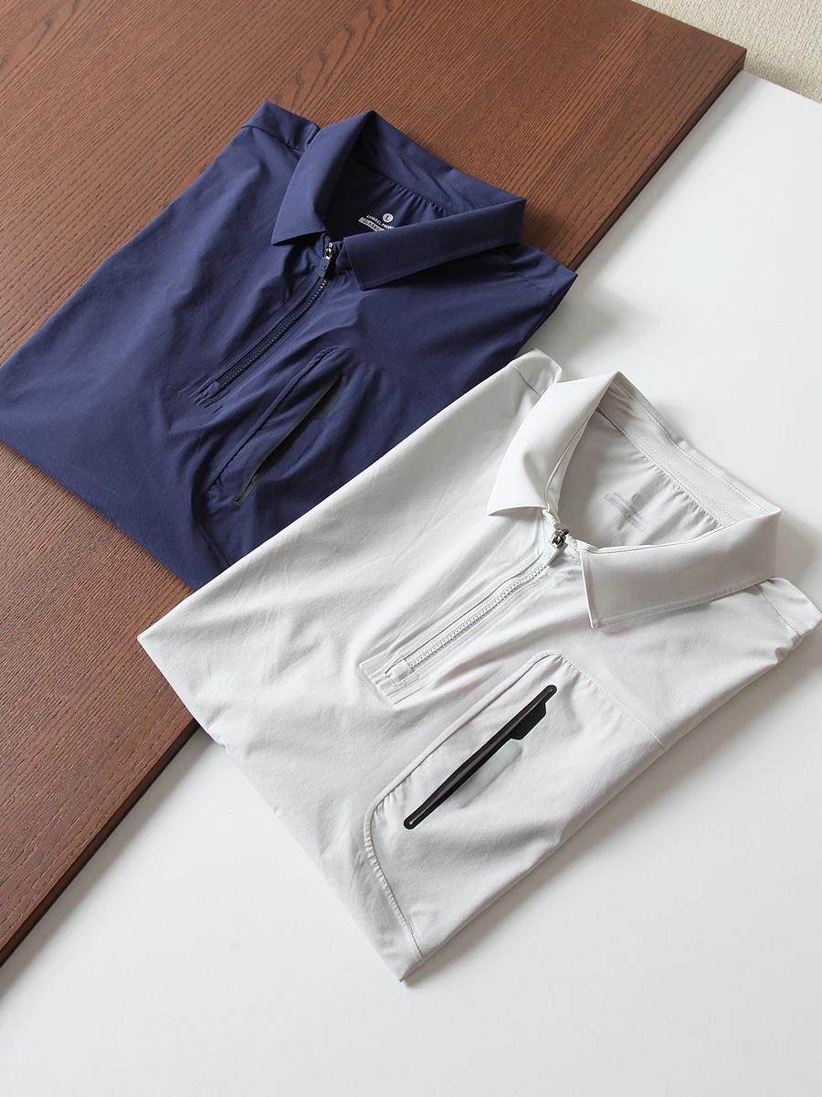 

High-End Lightweight Outdoor Men's Shirt Quick-Drying Breathable Short Sleeve Fashionable Urban Style Summer New Arrival