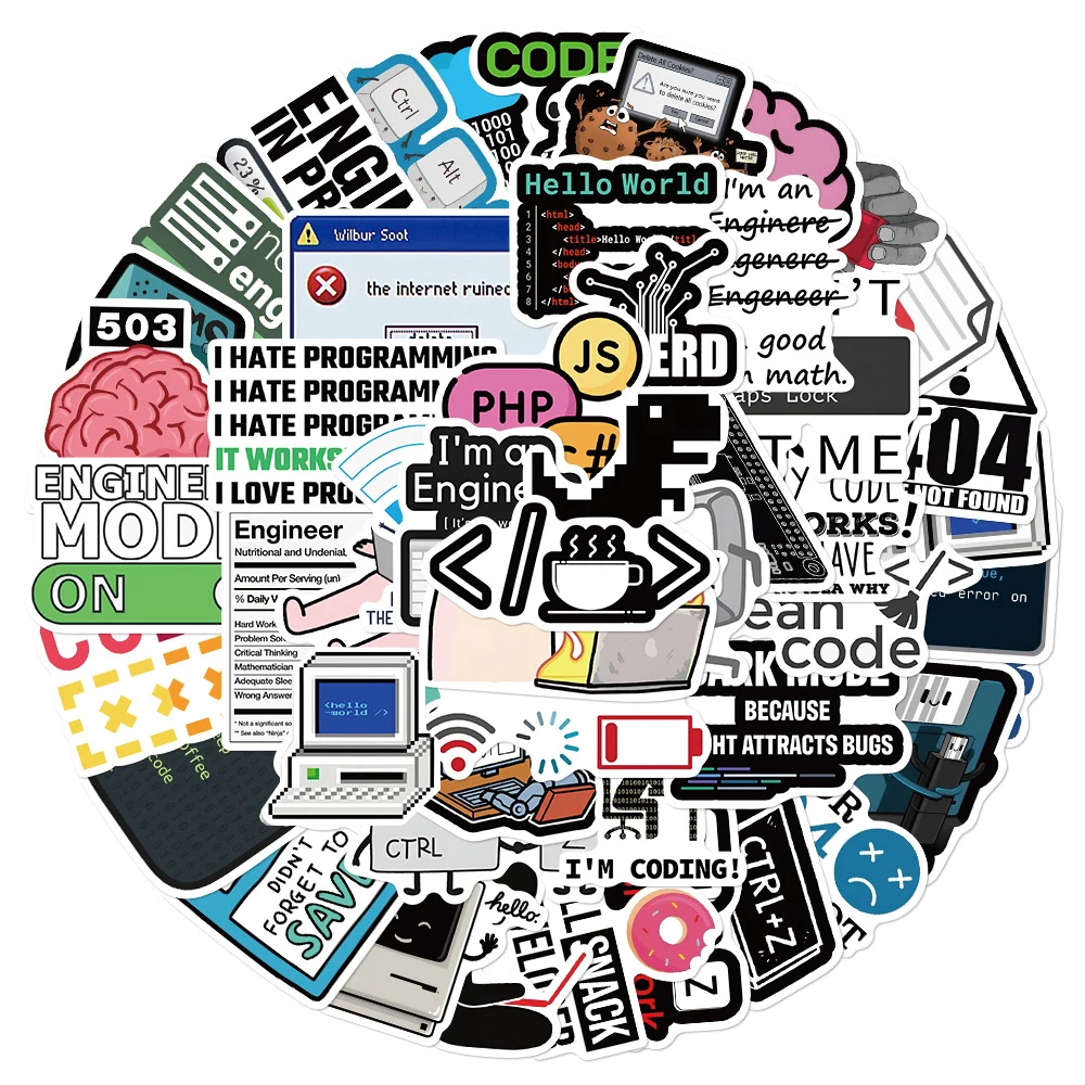 شبكة برمجة ملصقات hmeme ، بارد ، ثلاجة ، كمبيوتر محمول ، سيارة ، لوح التزلج ، ملصق مقاوم للماء ، ألعاب ، 10 هاكر ، 30 ، 50 #2