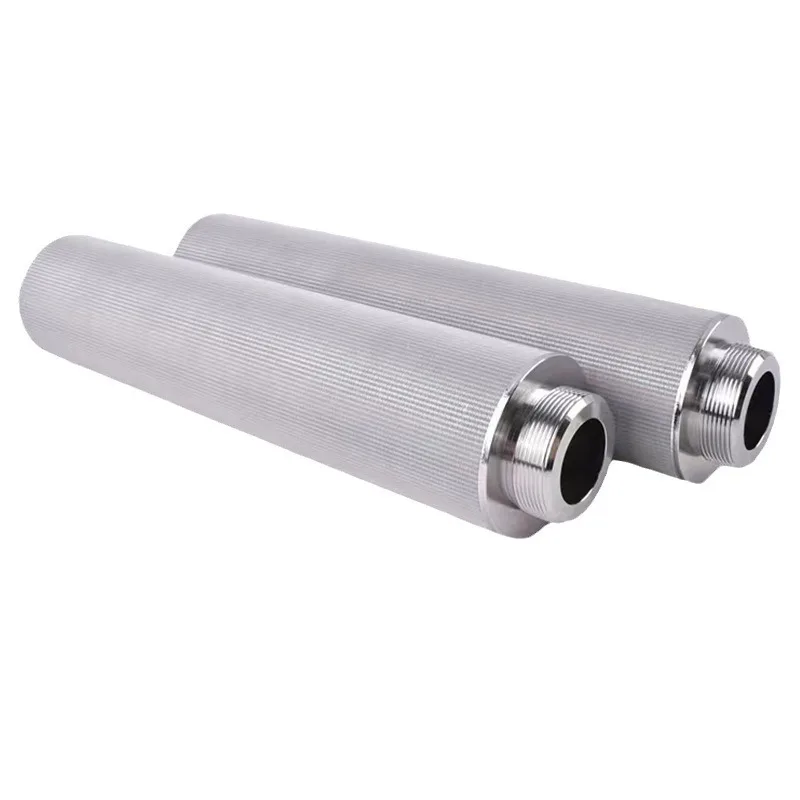 

Stainless steel sintered screen filter element sintered filter cartridge can be backcleaned precision filter oilfield return