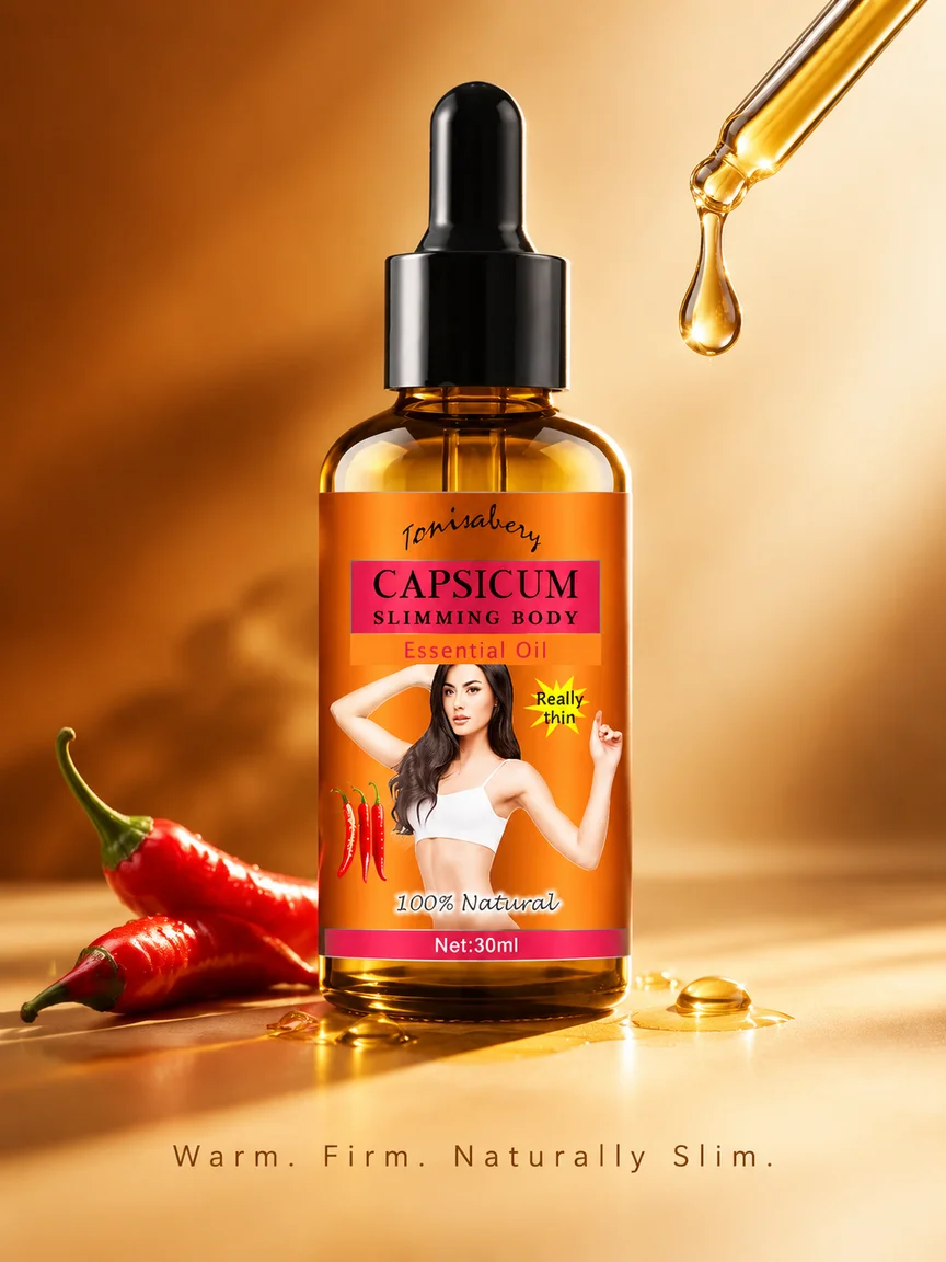 Okeny's Essential Oil Slimming Body Thin Leg Waist Fat Burner Burning Anti Cellulite Weight Loss Chili Slimming Oil 30ml