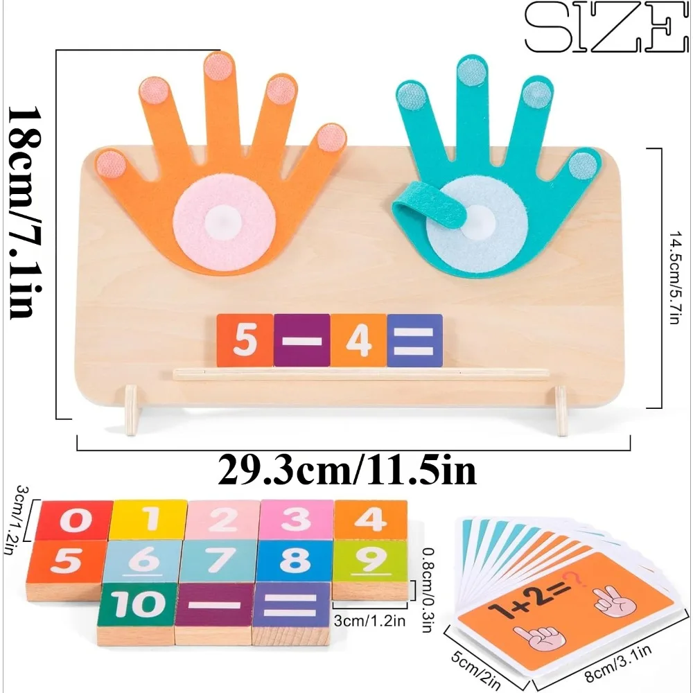 Educational Learning Number Toy for Toddler Finger Counting Math Toys Homeschool Supplies for Math Manipulates Montessori Toy