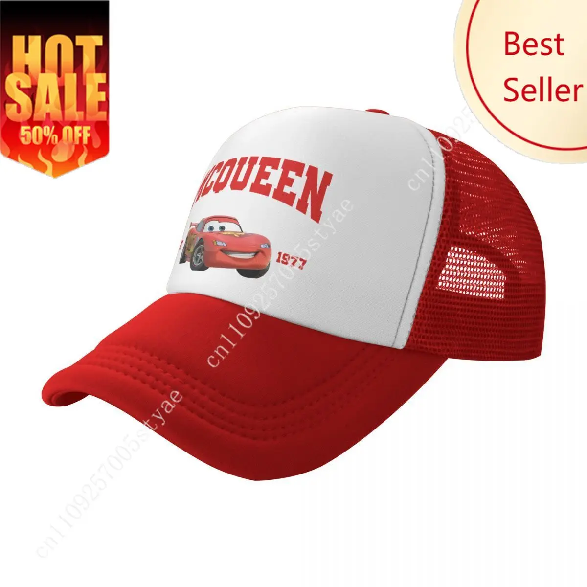 

Lightning Mcqueen Sally Car Baseball Cap For Man Woman Summer Outdoor Mesh Side Sun Hats Caps Adjustable Fit For Casual Wear