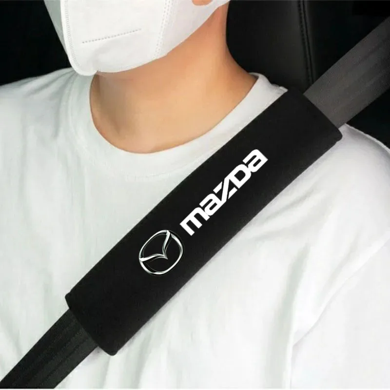 2pcs Car Seat Belt Cover For Mazda 3 bl 323 Axela Atenza CX-3 CX-30 MX-5 Shoulder Protector for Car Seat Belts Auto Accessories