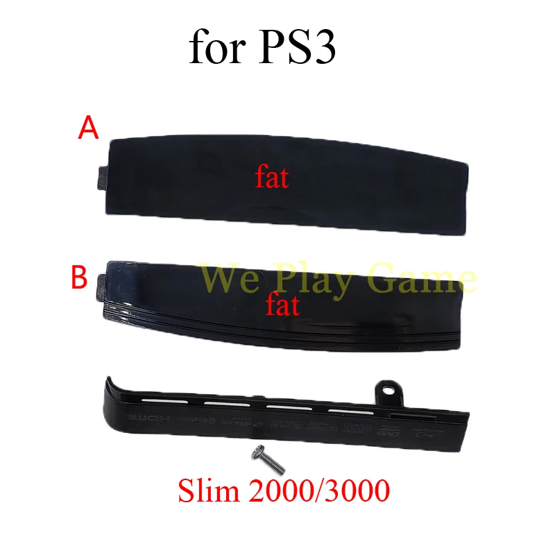 Hard Drive HDD Slot Black Plastic Cover for PS3 Fat/Slim 2000 3000 Hard Drive Replacement Housing w/ Screws Durable