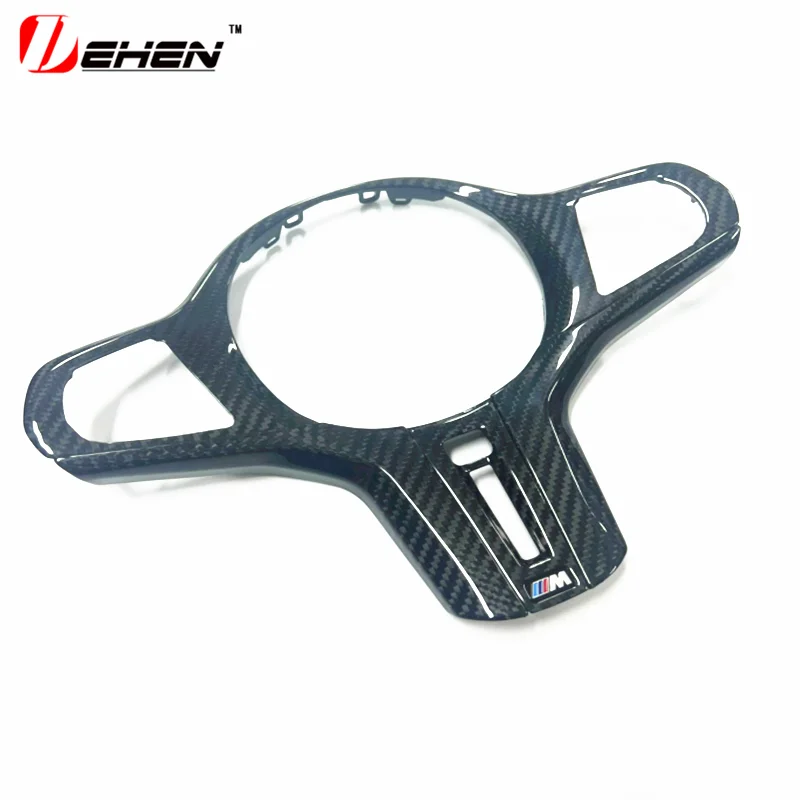 Carbon Fiber Car Steering Wheel Panel Decoration Cover Trim alcantara For BMW M240i M340i M440i G80 G82 G87 F95 F96 F97 F90 F98