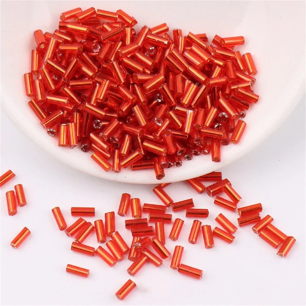 2*2mm 2*4mm 2*6mm silber gefüllte Rohr perlen hand genähte Perlen Reis perlen DIY handgemachtes Armband Zubehör h Rohr Großhandel. – Detail 15