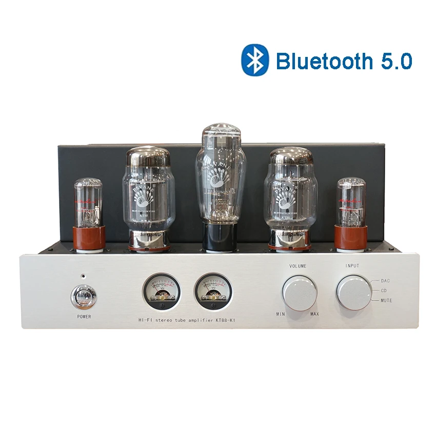 

KT88 K1 Pure Class A Tube Amplifier Manual Fever Electronic Tube UV Meter Bluetooth 5.0 HIFI Audio Speaker Amplifier