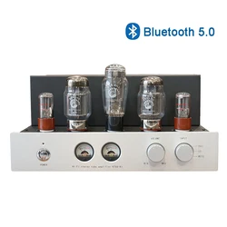 KT88 K1 Pure Class A Tube Amplifier Manual Fever Electronic Tube UV Meter Bluetooth 5.0 HIFI Audio Speaker Amplifier