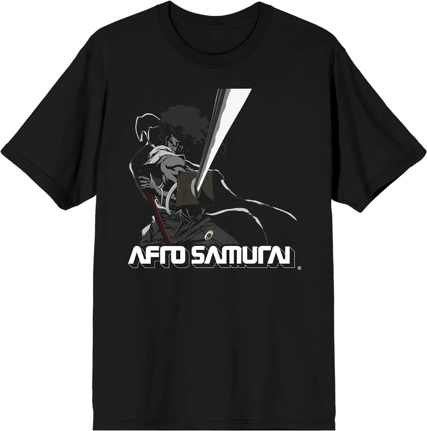 Afro Samurai Rokutaro Logo Men's Black T-Shirt