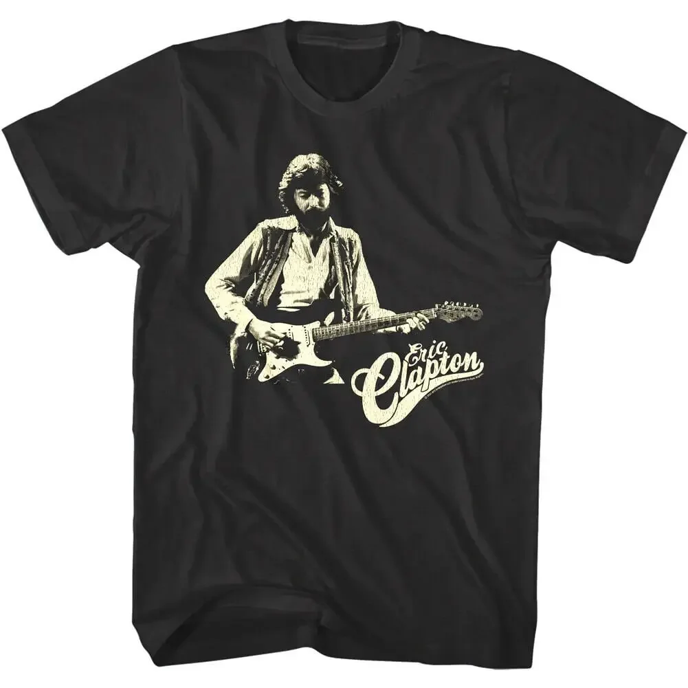 Eric Clapton Men's T shirt Live in Concert Mens Guitar Legend Rock n Roll Hall of Fame Top Yardbirds Band Merch Cream