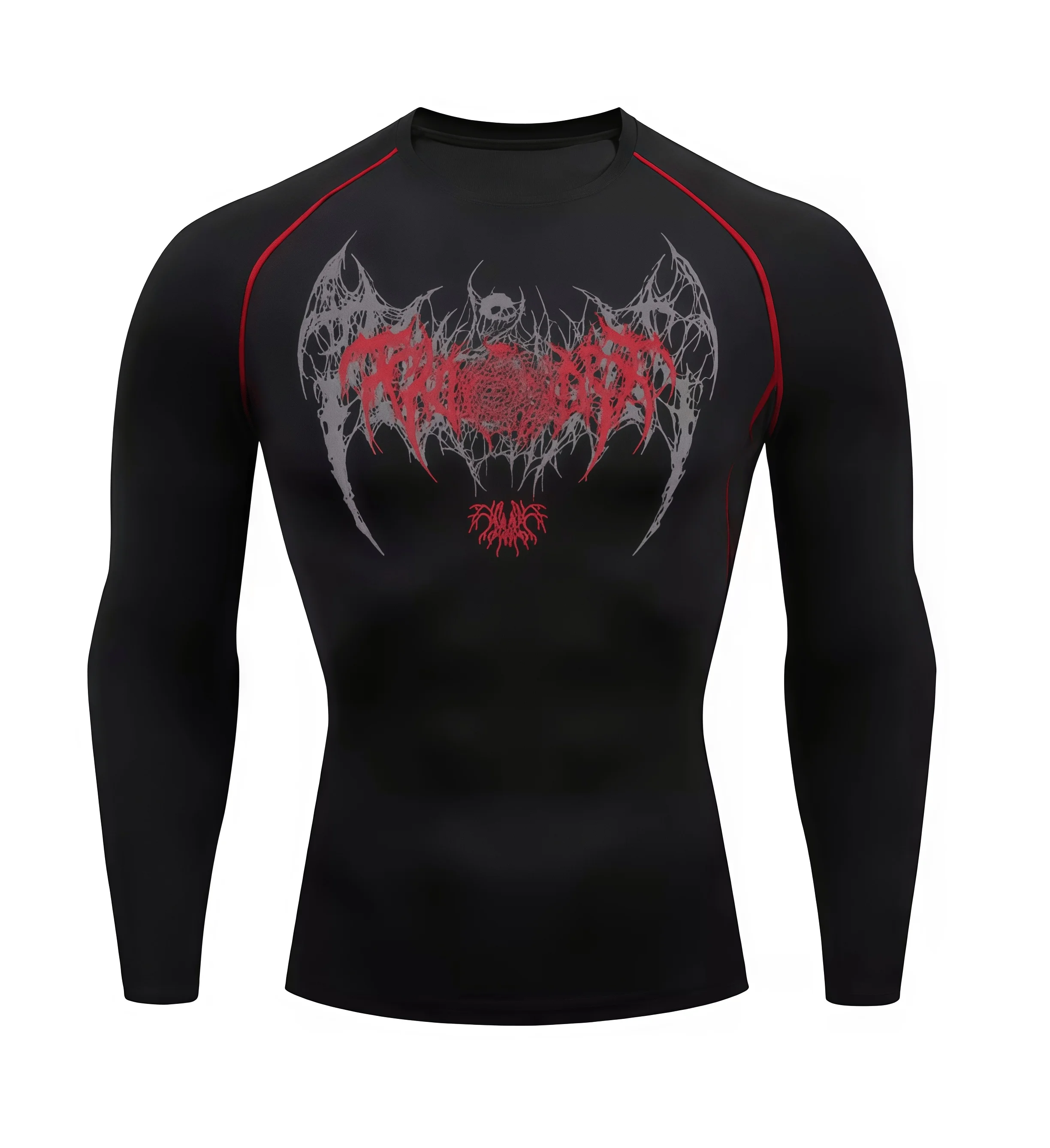 

Y2K Compression Shirt Men's Fitness Gym Skeleton Sports Running T-shirt Quick-drying Men's Short-sleeved T-shirt