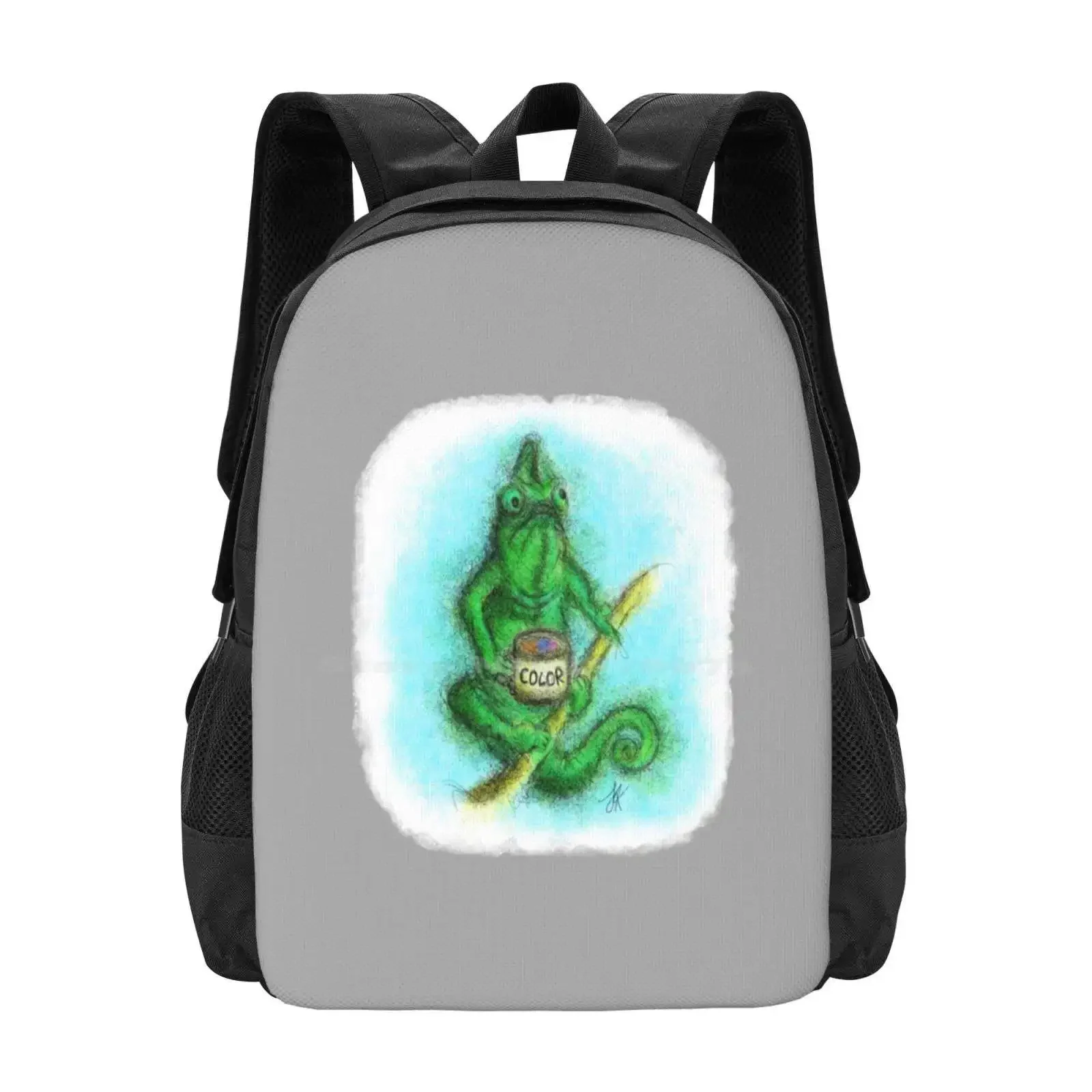 مضحك الحرباء الساخن بيع المدرسية على ظهره حقائب الموضة الحرباء الألوان الملونة موتلي مضحك سعيد مجنون الحلو الزواحف