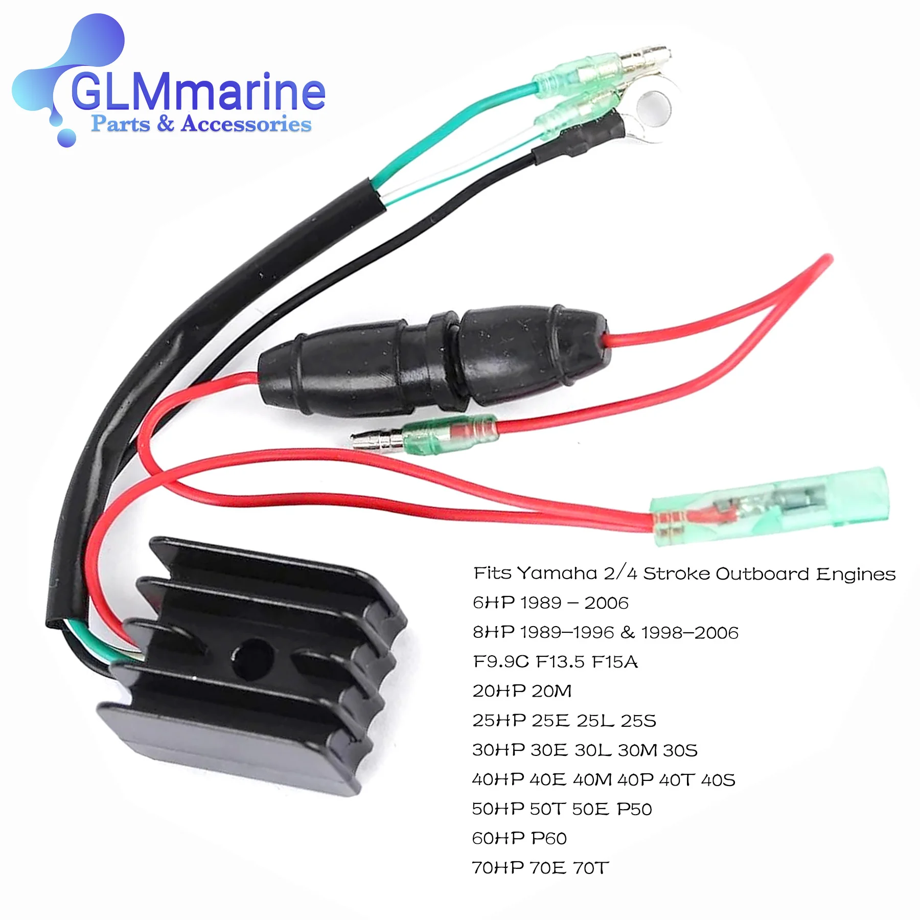 6G1-81970-62 Outboard Rectifier Voltage Regulator Fits Yamaha 6 8 20 25 30 40 50 60 70 HP Engines  6G1‑81970‑61 6G1-81970-60
