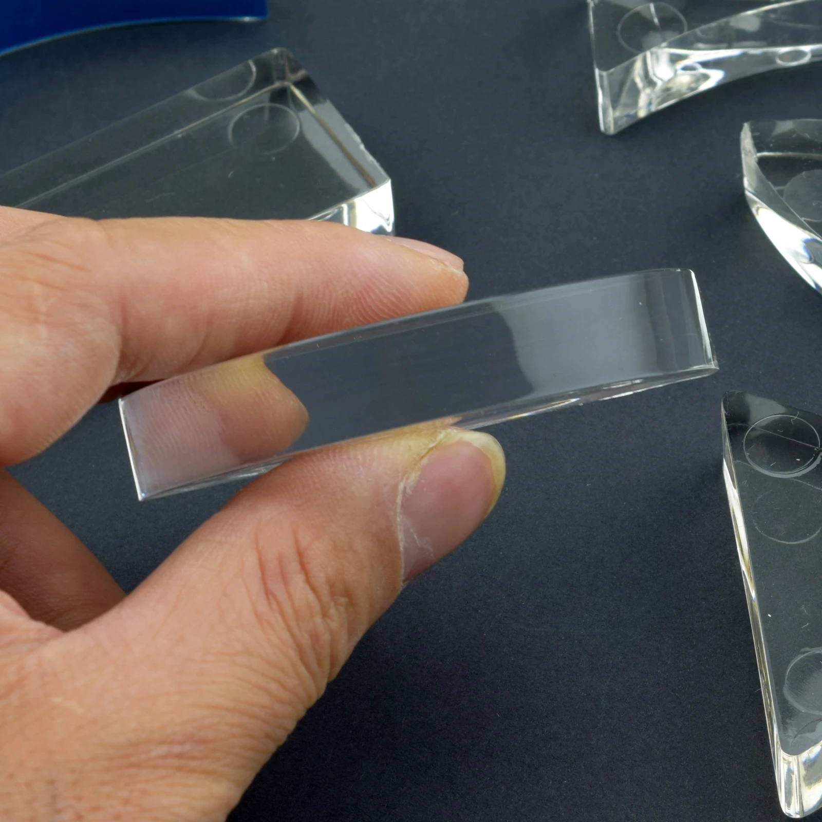 Set di lenti a prisma ottico 6 pezzi Kit ottico fisico con lente convessa concava acrilica per esperimenti della scuola primaria secondaria G112