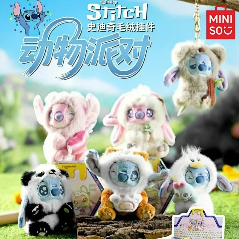 

Genuine Stitch Animal Party Series Blind Box Kawaii Plush Pendant Mystery Box Anime Figure Ornament Kid Birthday Gifts In Stock