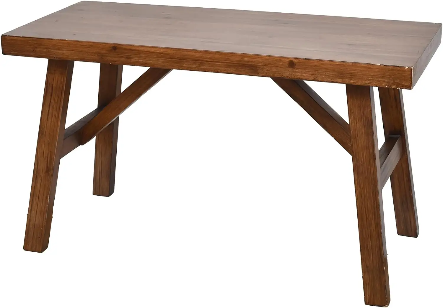 

Handcrafted Solid Wood Bench, 30"" - Farmhouse-Style Entryway Seating For Living & Dining Room, Rustic Design, Natural Finish