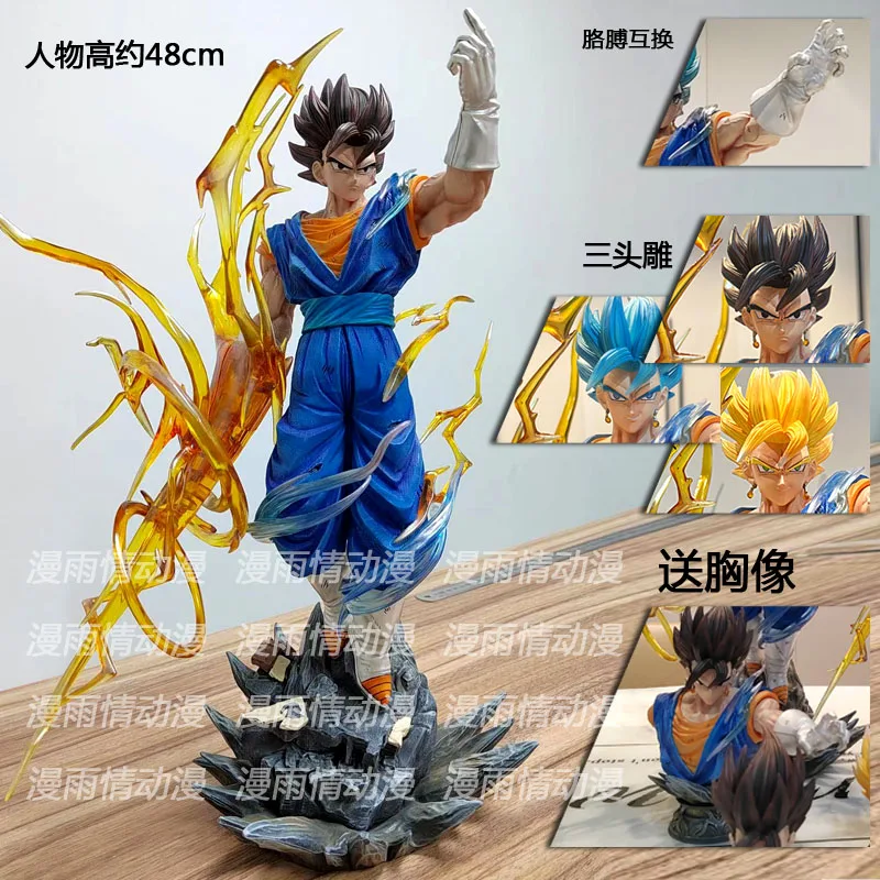 48cm Anime Character Model Statue Gk Super Saiyan Vegeta Movable Figure Pvc Collection Decorative Doll Toy Table Ornaments