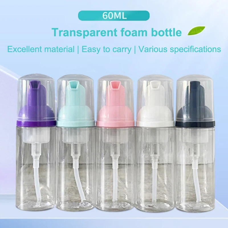 1pcs Foam Dispenser Plastic Pump Bottles Empty Soap Refillable Bottle Travel Cleaning Cosmetics Packaging 40/50/60/100ml Box