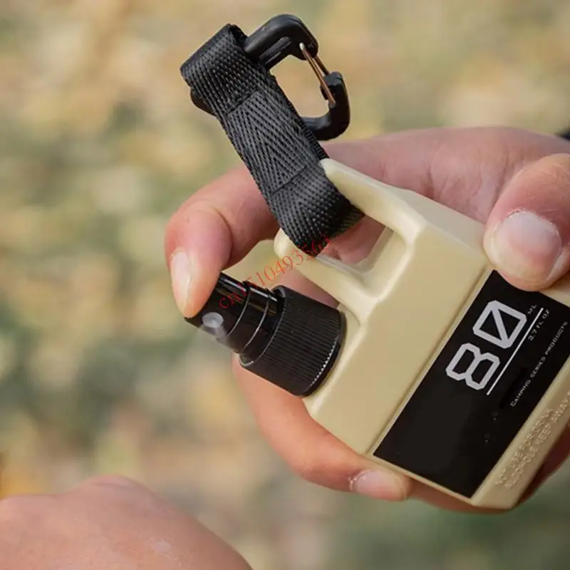 

448C Compacts Alcohols Compatible Sprays Containers Outdoor Hygienism Sprays Bottle for Travel Camping Strap Attachments