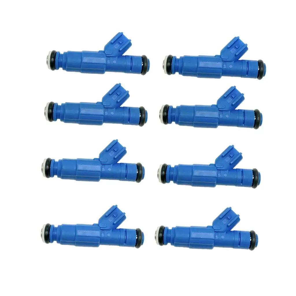 

8 Pieces Fuel Injectors Vehicle Parts ,Blue Plastic Car Supplies, Replacement Fit for 4.6L 04-2008 ,FJ867,4L3E-B V8