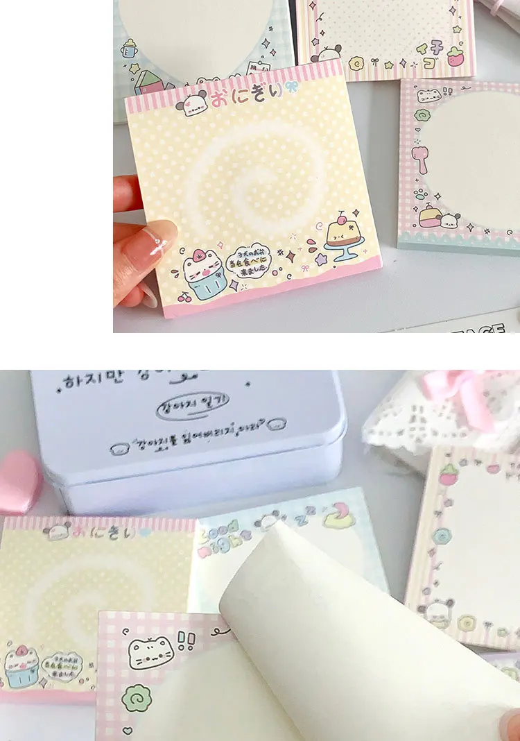 MINKYS 50 Blatt Kawaii Welpen, quadratische Notizblöcke, Papier, To-Do-Liste, Tagebuch, Notizpapier, DIY-Material, Schreibwaren – Detail 8