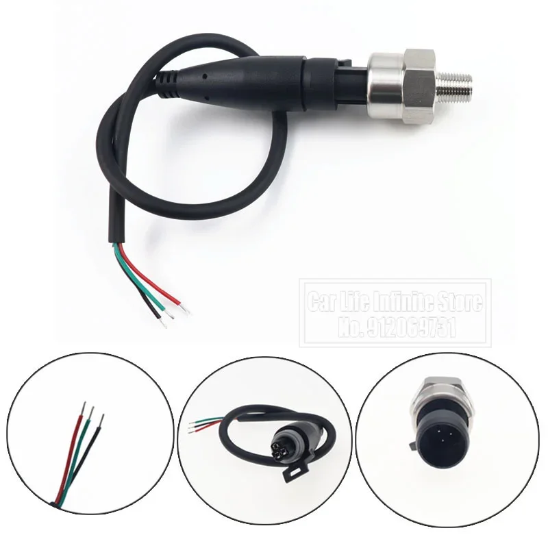2 Set 1/8npt Dc 5V Olie Gas Luchtdruk Transducer Transmitter Sensor 15/30/60/80/100/150/200/300/500/1000/1600psi