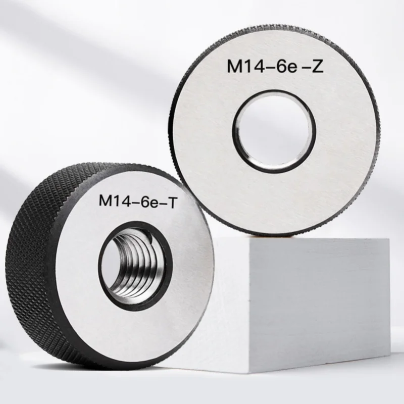 1SET(1*GO+1*NOGO) M2-M50 Non-Standard Metric Fine Tooth Thread Ring Gauge 6e Measure Tool M2M3M4M5M6M8M12M18M20M22M24M27-M50