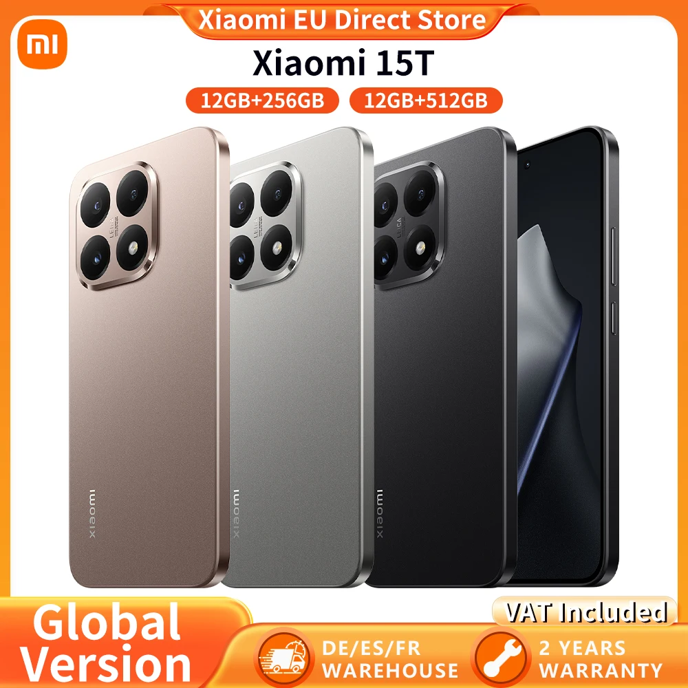 Xiaomi Versione globale 15T, display da 6,83 pollici a 120Hz, MediaTek Dimensity 8400-Ultra, obiettivo ottico Leica Summilux, Light Fusion 800, HDR10+