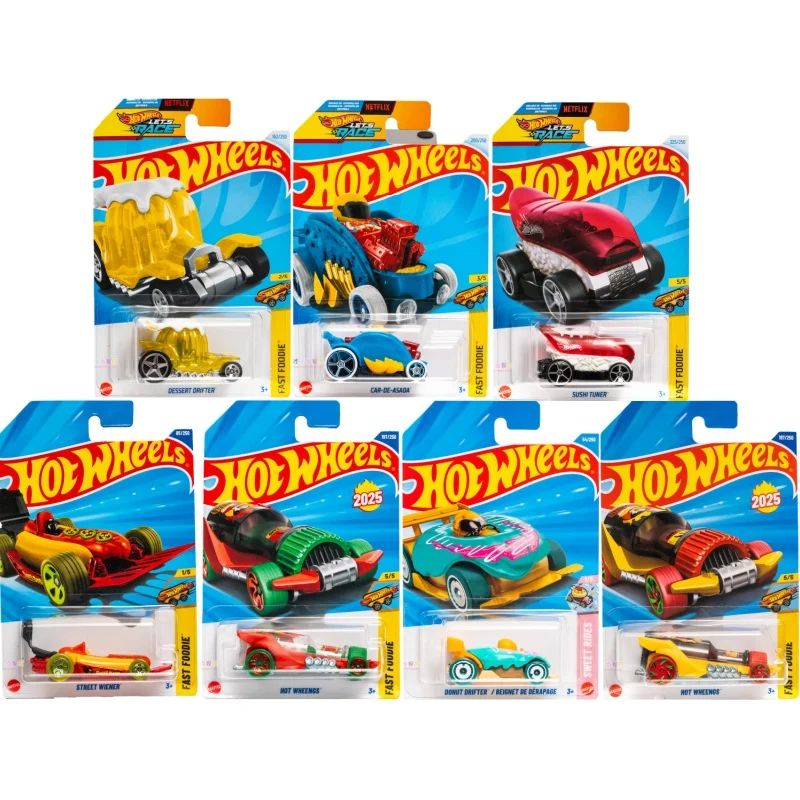 

Mattel Hot Wheels Hot Wheengs Street Wiener Diecast Cars Red Green Yellow Fast Foodie 2025 Series Collection For Car enthusiast
