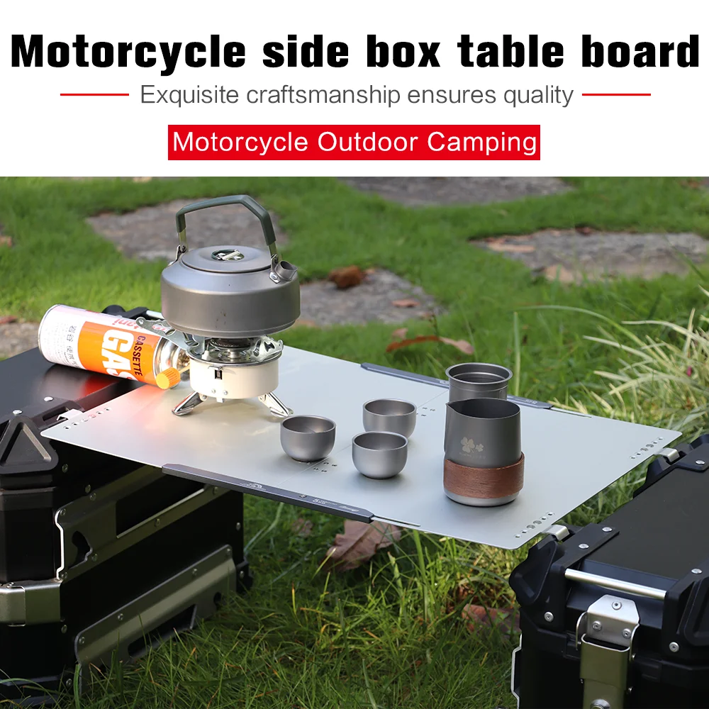 

Motorcycle aluminum alloy folding table board side box quick-disassembly and modification side box camping outdoor storage table