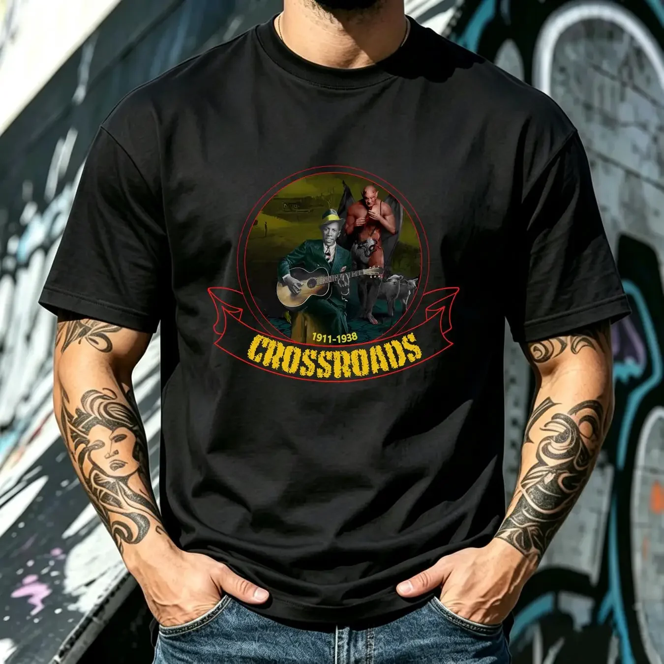washed T Shirt Robert Johnson Black Retro Gifl For Fan Men S 4XL NL140 vintage Washed Unisex homme fashion designer clothes
