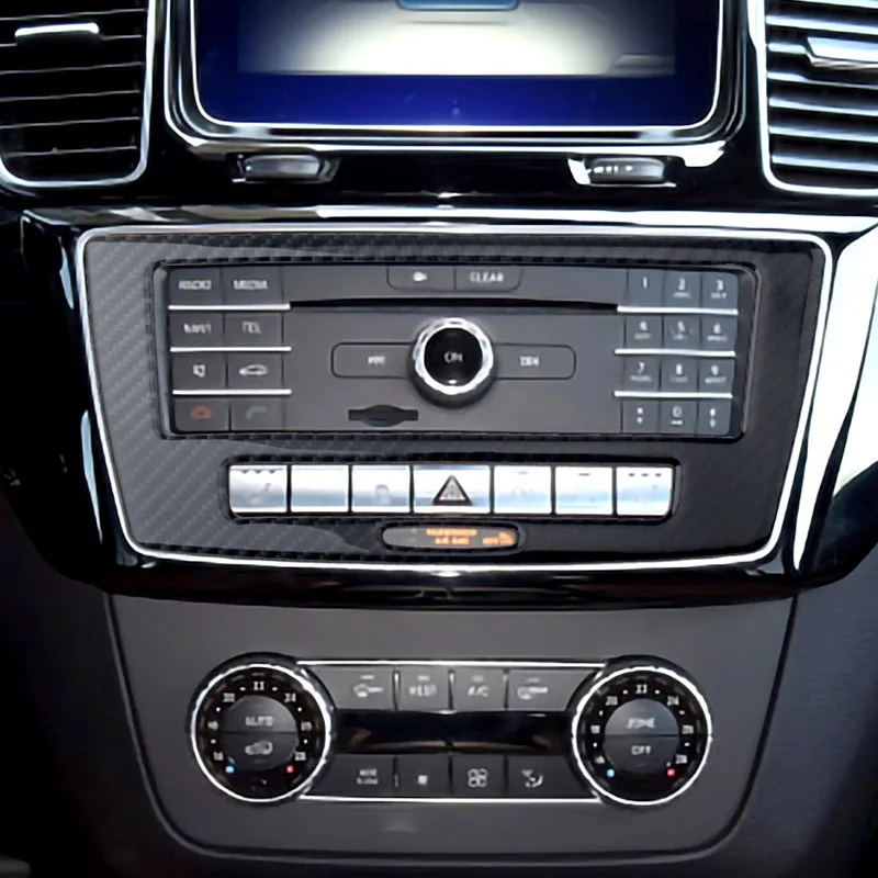 

Подходит для Mercedes-Benz GLE/GLS/ML/GL панели компакт-дисков из углеродного волокна, декоративная нашивка, аксессуары для внутренней модификации